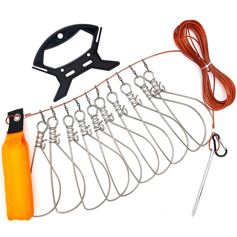 Fishing Hook Stainless Steel - 新製品【ステンレス製釣り用ロックバックルランヤード、フロート付き5フック、フロアプラグ付き釣り具】