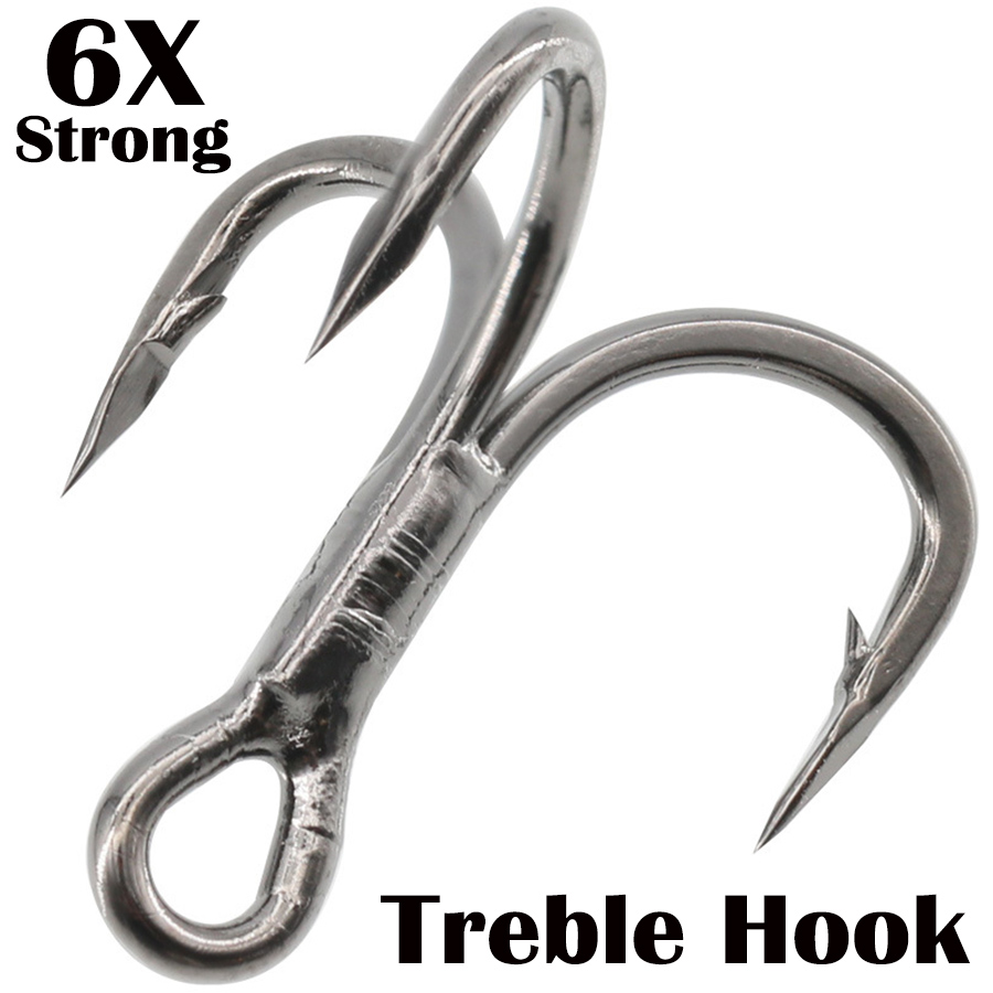 Fishing Hook Assortment - 釣り用のクラシックな炭素鋼フックのセット,大きな釣り針用のトリプルフックのセット