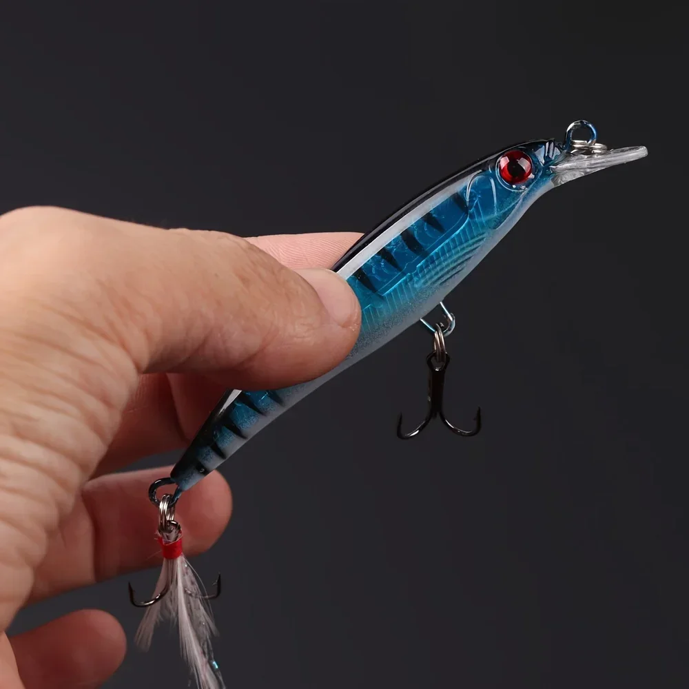レーザー3Dアイズバイオニックミノー釣りルアー5個/箱 -  - Fishing Hook Box のレビューと価格