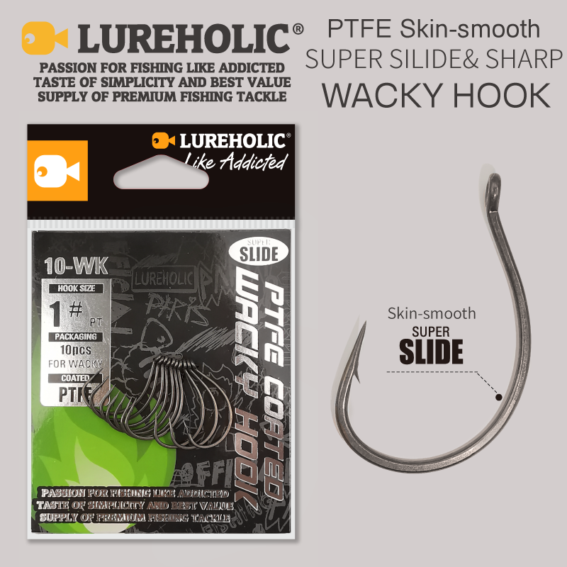 LUREHOLIC PTFE スーパースライドワッキーフック - Fishing Hook Barbless のレビューと価格