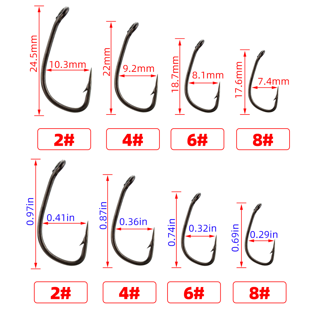 30 個 PTFE コーティングされた高炭素鋼有刺鉄線フィッ - Fishing Hook Assortment のレビューと価格