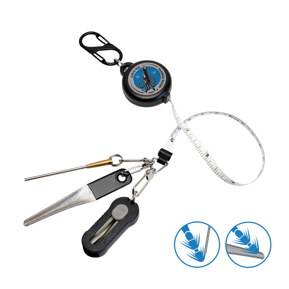 4in1 エギ釣りキット リトラクター 100cm テープメ - Fishing Hook Sharpener のレビューと価格