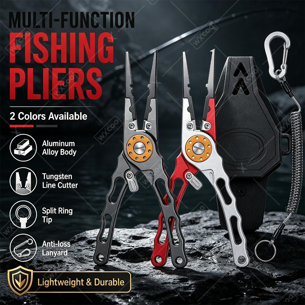 多機能アルミ合金製フィッシングプライヤー、フックリムーバー、 - Fishing Hook Remover のレビューと価格