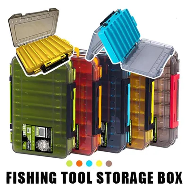 両面コンパクトタックルボックス - ルアー、フック、餌用の耐 - Fishing Hook Box のレビューと価格